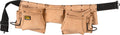 Custom LeathercraftI427X Heavy Duty Contractor-Grade Suede Leather Work Apron, 2 Steel Hammer Loops, 12 Pockets, Tan , Brown