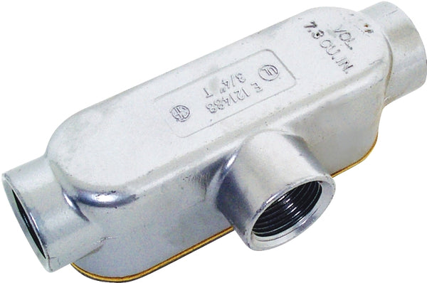 Halex, 3/4 in. Rigid Type-T Threaded Conduit Body , 58807, 1 per pack