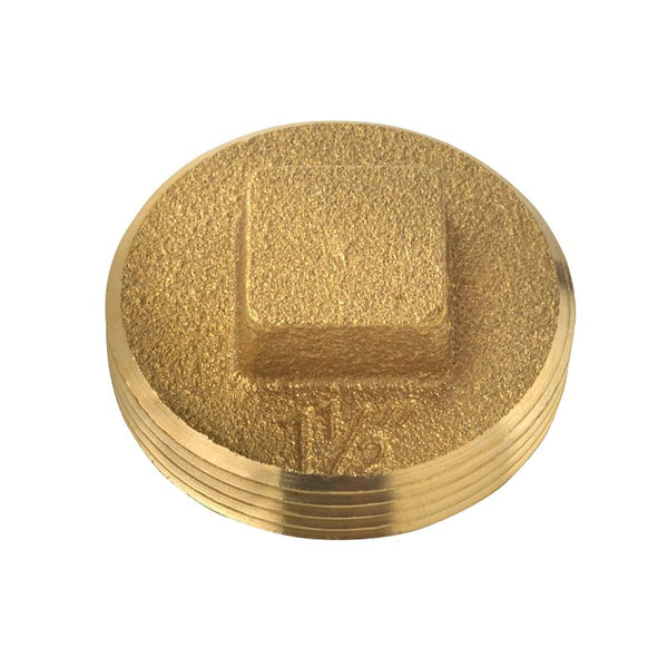Oatey 42369 1-1/2 in. Brass Threaded Cleanout Plug, 1 1/2-Inch