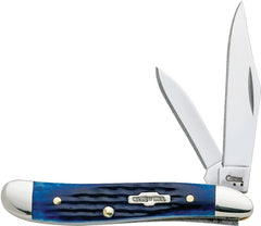 Case WR XX Pocket Knife Navy Blue Bone Peanut Item #2802 - (6220 SS) - Length Closed: 2 7/8 Inches