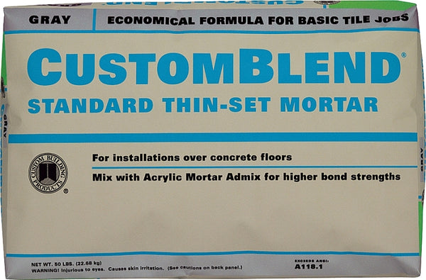 Custom Building Products CBTSG50 50 Lb Gray Custom Blend Thin-Set Mortar