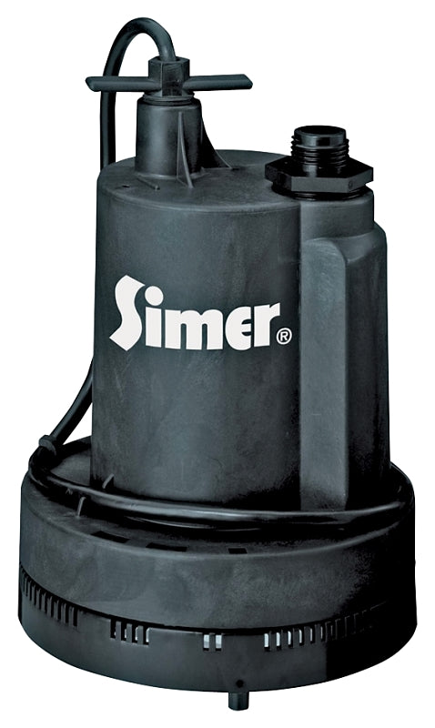 Simer 2305-04 Geyser II 1/4 HP Submersible Utility Pump , Black 2305/FP0S1600X-08