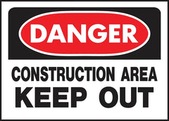 Hy-Ko 520 Construction Warning Sign - White