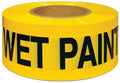 IPG Barricade Ribbon, WET PAINT, 3" x 300 ft, Yellow/Black, (Single Roll) (600WP 300)