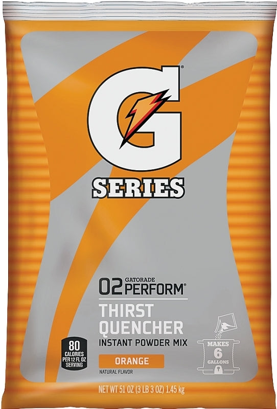 Gatorade Orange Thirst Quencher Powder Mix 51oz Packet Makes 6 Gallons 03968