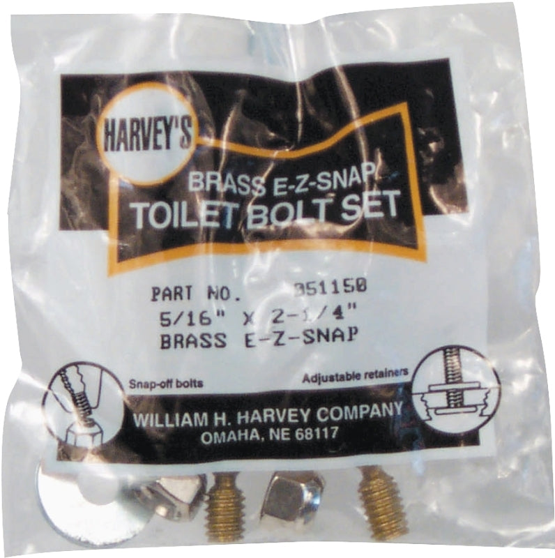 Harvey's 5/16X2-1/4 Toilet Bolt Set 051150