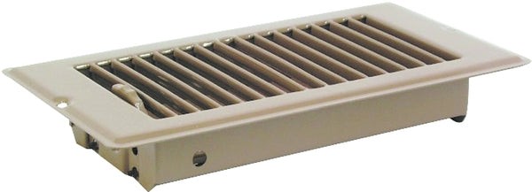 UNITED STATES HDW V056IB V-056IB Metal Mobile Home Floor Register with Damper to Adjust Air Flow
