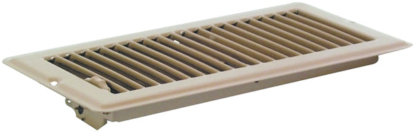 UNITED STATES HDW V103B V-103B Metal Mobile Home Floor Register with Damper to Adjust Air Flow, Pack of 1, No Color