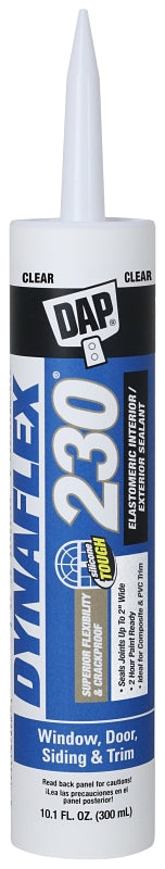 Dap Dynaflex 230 10.1 oz. Clear Premium Exterior/Interior Window, Door and Trim Sealant 18304