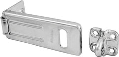 Master Lock Steel, Zinc Plated Hasp with Hardened Locking Eye, 3-1/2 in Long, 703D, 3-1/2 Inch