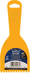 Homax Adhesive Spreader, Yellow, 3", 3/16" Tooth, Spreader for Hardwood Flooring 00033