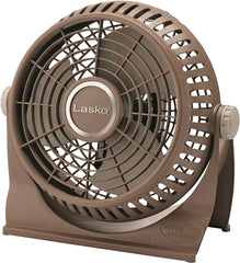 Lasko 505 Small Desk Fan with10-Inch Pivoting Head, Portable Electric Plug-In Table Fan Creates a Quiet Personal Cooling Breeze, Ideal for Travel, Bedroom, Dorm, and Office - Bronze