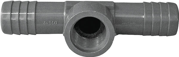 Boshart Tee Poly 1BARB X 3/4FPT Insert x Insert x FPT Black PVC UPVCFRT-101007