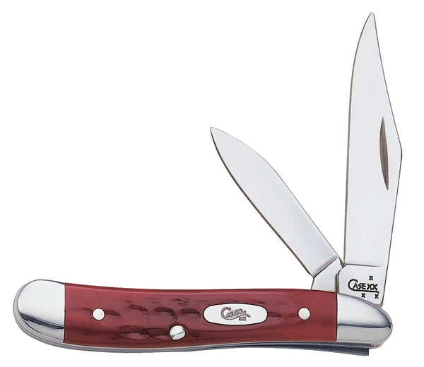 CASE XX WR Pocket Knife Pocket Worn Old Red Bone Peanut Item #781 - (6220 SS) - Length Closed: 2 7/8 Inches