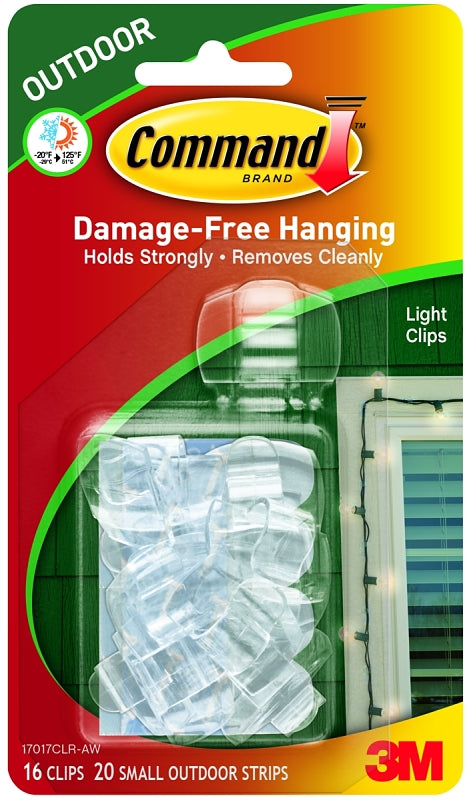 Command Outdoor Light Clips 2' Plastic Clear 17017CLR-AW