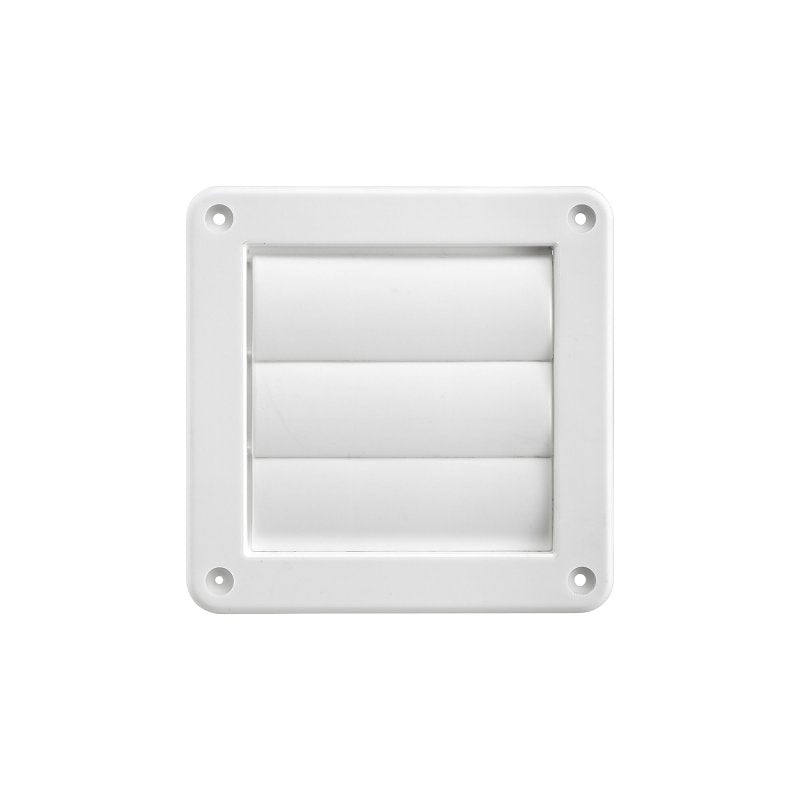 Lambro 2676W White Plastic Louvered Vent, 4-Inch