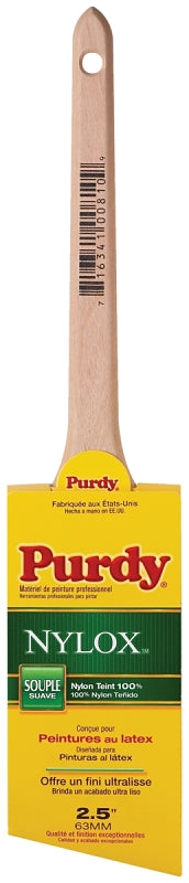 2-1/2" Purdy 144080225 Nylox Dale Angled Sash Paint Brush, Tynex Nylon Pack of 1