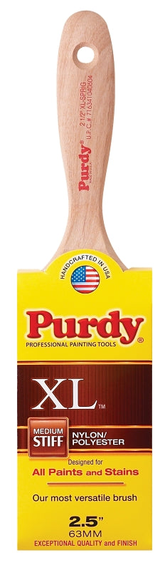Purdy 144380325 XL Series Sprig Flat Trim Paint Brush, 2-1/2 inch