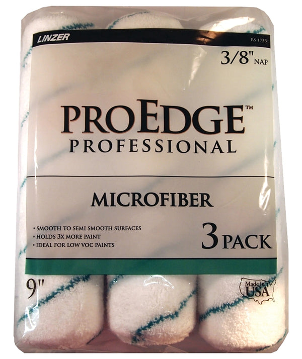Linzer RS 1733 0900 Pro Edge Microfiber Roller Covers, 9' x 3/8"