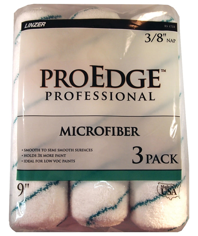 Linzer RS 1733 0900 Pro Edge Microfiber Roller Covers, 9' x 3/8"