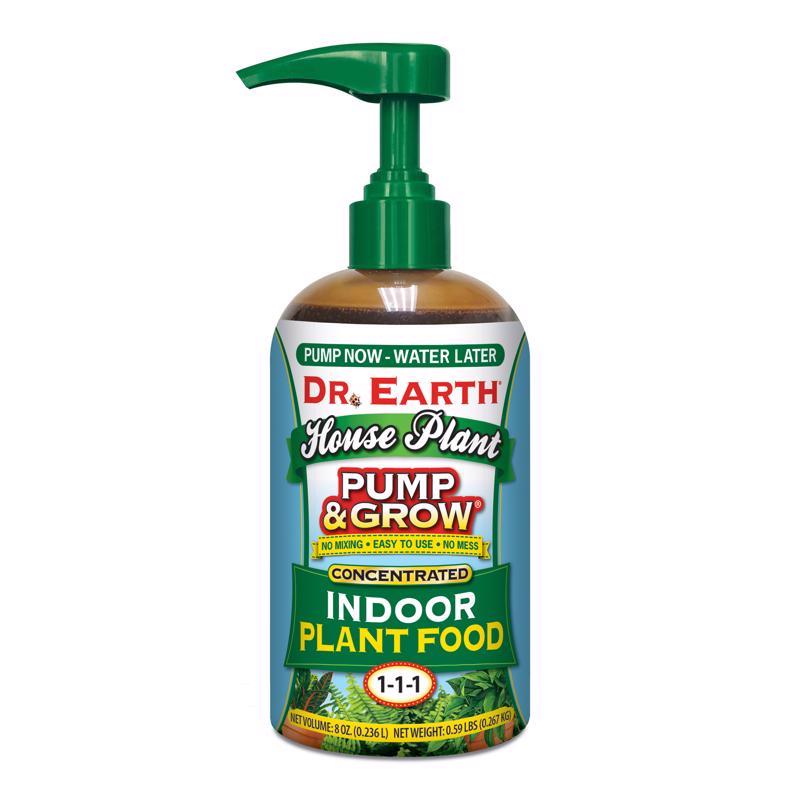 Dr. Earth 1072 Pump & Grow House Liquid Plant Food 8 oz, Blue