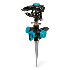 Gilmour Heavy Duty Circular Water Sprinkler with Spike Base, Rotating Sprinkler Head with Adjustable Spray Pattern, Lawn Sprinkler for 5800 Sq Ft Coverage 821673-4001