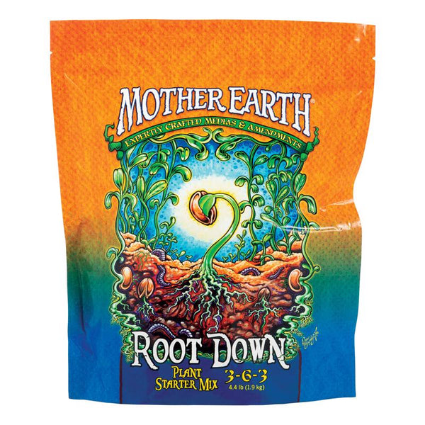 Mother Earth Root Down Plant Starter Mix 3-6-3 Granular Plant Fertilizer Supplement For Transplants And Starts, 4.4 lb HGC733957