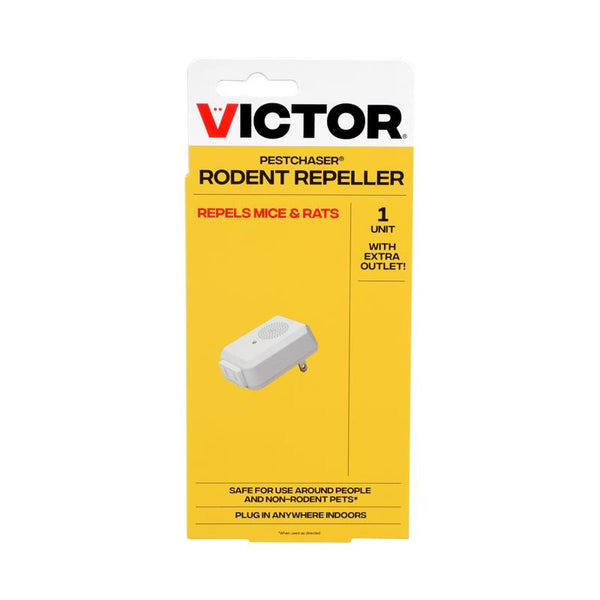 Victor M751PS 1 Unit Pestchaser Rodent Repellent w/Nightlight & Extra Outlet,White