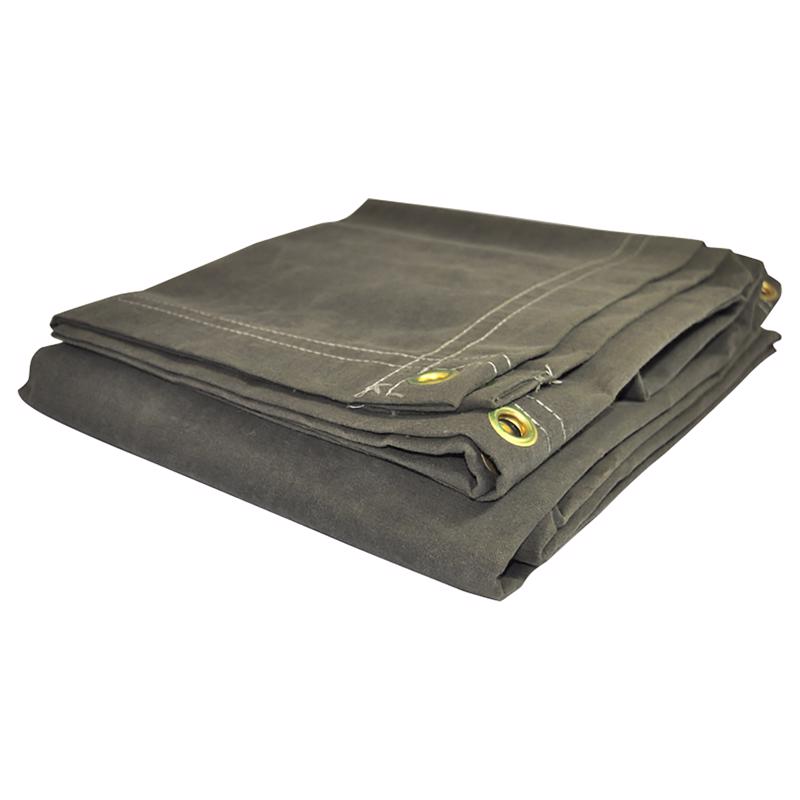 10x12 Green Heavy Duty Canvas Tarp DRY TOP (10’x12’)