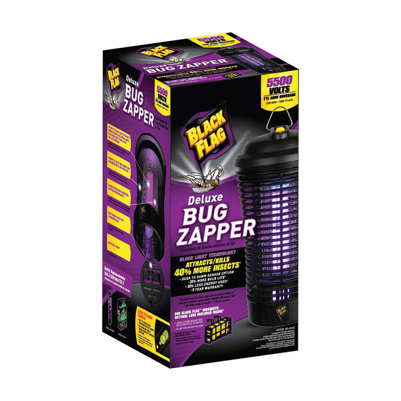 Black Flag 40W Deluxe Outdoor Bug Zapper – Electric Insect Killer for Mosquito & Flying Pests, Weather-Resistant, Covers 1.5 Acres