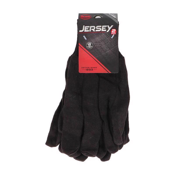 BOSS Men's Indoor/Outdoor Work Gloves, L, 8 to 8-3/8 in, Straight Thumb, Elastic Wrist, Slip-On Cuff B61061-L2P