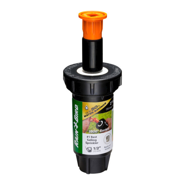 Rain Bird 1802LNPRS Pressure Regulating (PRS) Professional Sprinkler, Body Only No Nozzle, 2" Pop-up Height, Black