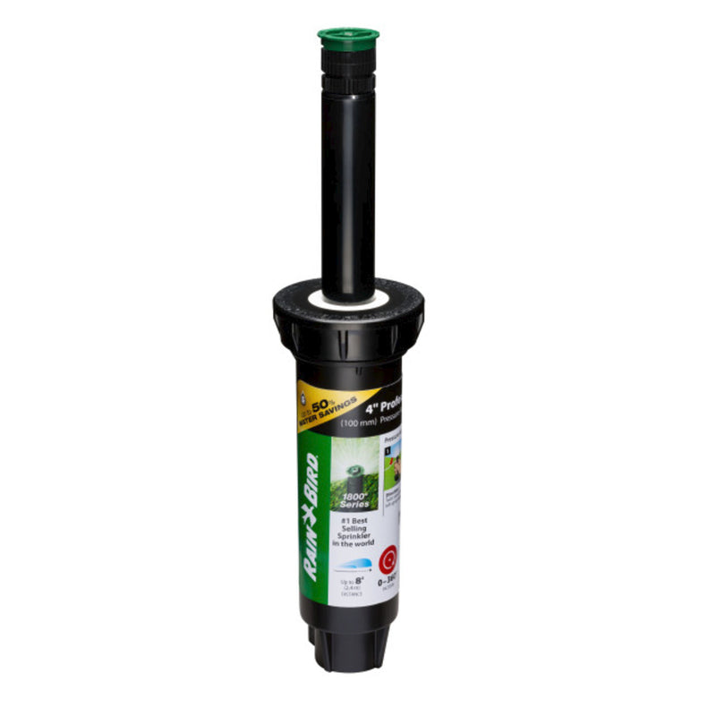 Rain Bird 1804AP8PRS Pressure Regulating Professional PRS pop-up Sprinkler, Black