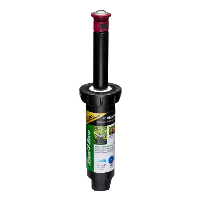 Rain Bird 22SAFPROPR Pressure Regulating (PRS) High-Efficiency Pro Rotary Sprinkler, 360° Full Pattern, 17' - 24' Spray Distance, 4" Pop-up Height