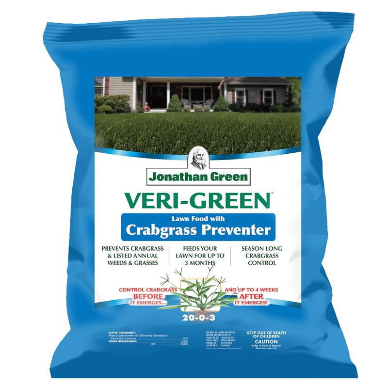 Jonathan Green (16000) Veri-Green Crabgrass Preventer Plus Fertilizer - 20-0-3 Lawn Fertilizer & Crabgrass Killer (5,000 Sq. Ft.)