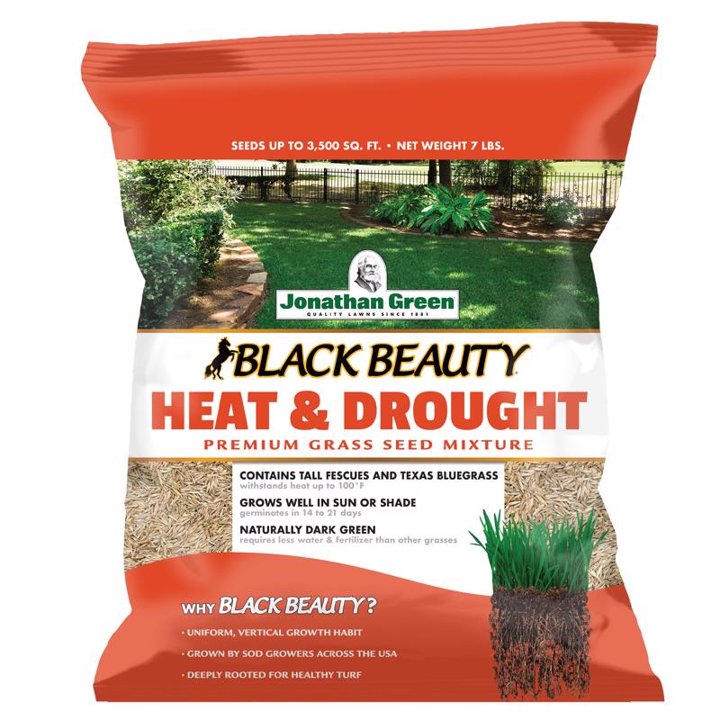 Jonathan Green (10515) Black Beauty Heat & Drought Resistant Grass Seed - Cool Season Lawn Seed (7 lb)