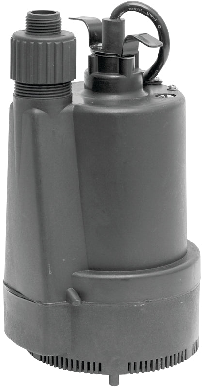 Superior Pump 91330 2400GPH Thermoplastic Submersible Utility Pump with 10-Foot Cord, 1/3 HP