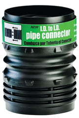 Flex-Drain ADP53302 I.D. to 4-Inch I.D. Pipe Connector, Landscaping Drain Pipe Adapter,black