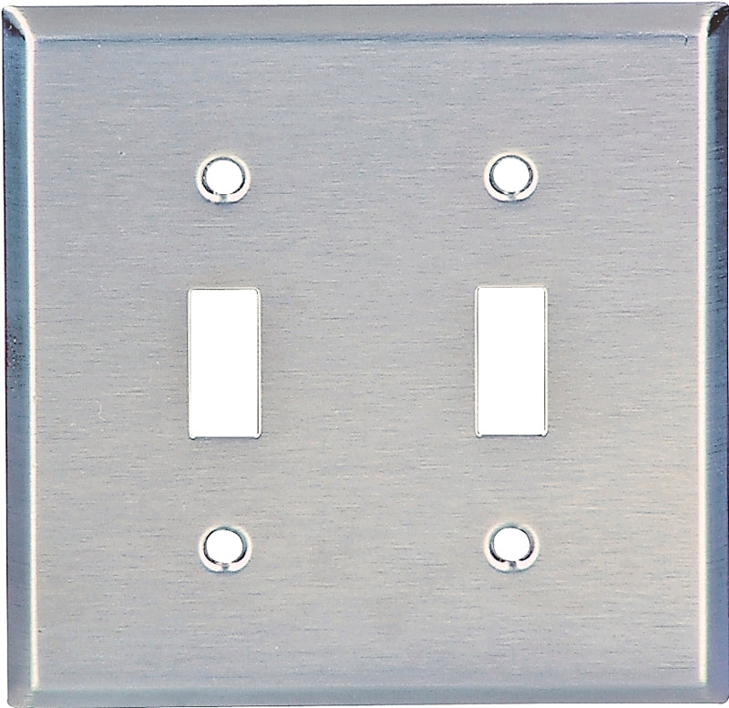 Cooper Wiring 93072-Box Stainless steel Switch Plate 2G 93072-BOX1