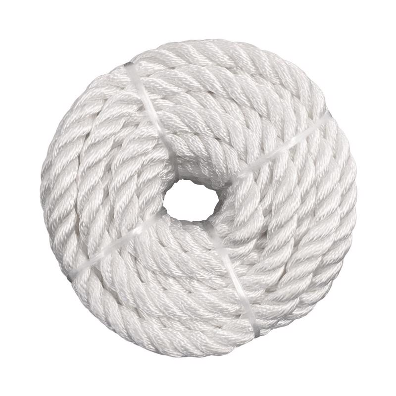 Koch Industries, 3/8, White Koch 5211236 Twisted Nylon Rope, 100 Feet