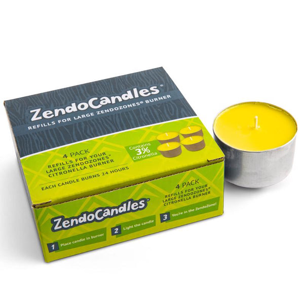 JT Eaton ZendoZones 1824H-CAND 3% Citronella Refill Candles, Large