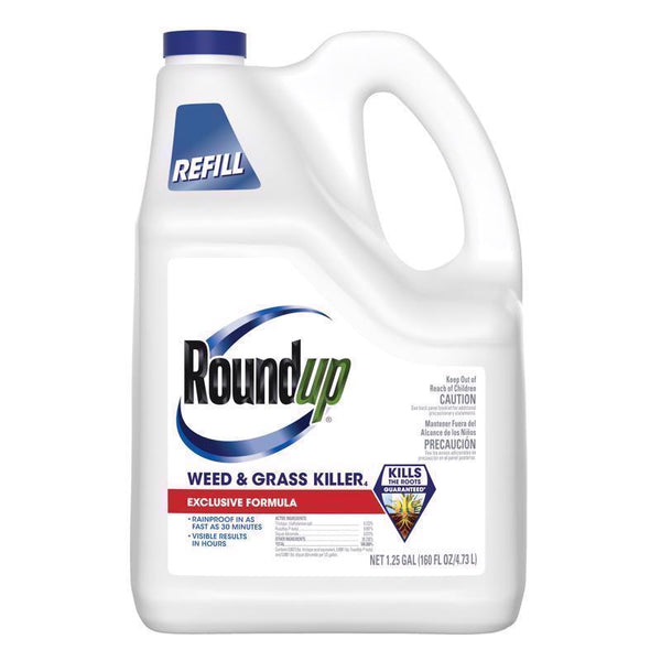 Roundup Weed & Grass Killer₄ Refill, Use In and Around Flower Beds, Trees, Driveways, Walkways & More, 1.25 gal. 5378004