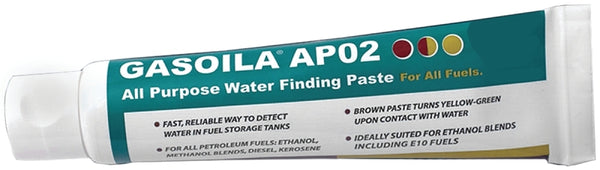 Gasoila All Purpose Water Finding Paste, Detects Water In Fuel, Gasoline, Diesel, Kerosene, Gas, Petroleum, 2 oz. Tube AP02