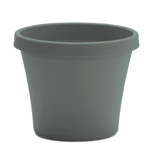 Bloem Terra 4" Diameter Round Basil Resin Planter Pot with Pre-Drilled Drainage Holes for Indoor and Outdoor Gardening TR0441