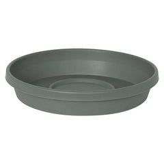Bloem Terra Resin Saucer Tray: 9.25" Bottom Width - Basil Green - Matte, Durable, Ribbed Bottom, Indoor and Outdoor, Fits 12" Terra Pots STT1241
