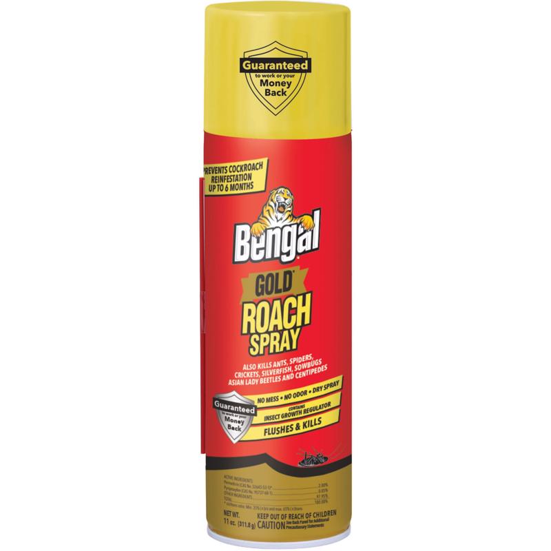 Bengal Gold Roach Spray - Odorless, Stain-Free Bug Spray for Home - Prevents Reinfestation for Up to 6 Months - 11 oz