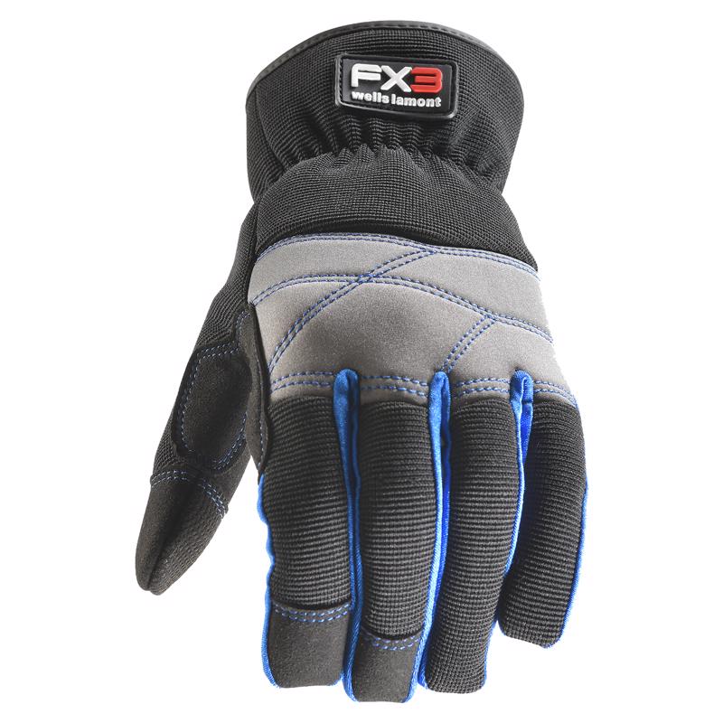 Wells Lamont Men's Work Gloves, FX3 Slip-On Extra Wear Grip, X-Large (7851GXL)