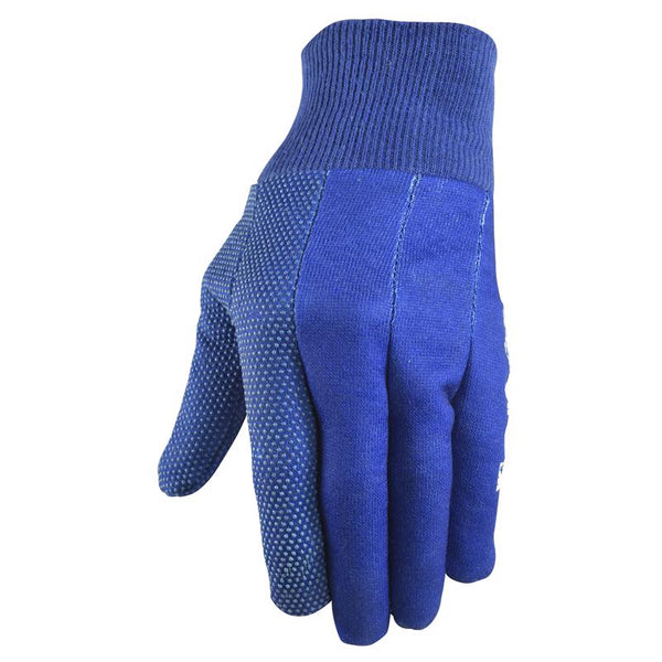 Wells Lamont 7039604 Indoor & Outdoor Jersey Work Gloves for Women, Blue - Pack of 2 321MN-410