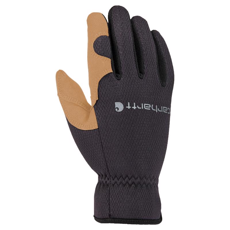 Carhartt Men's High Dexterity Open Cuff Glove, Black Barley, Large
