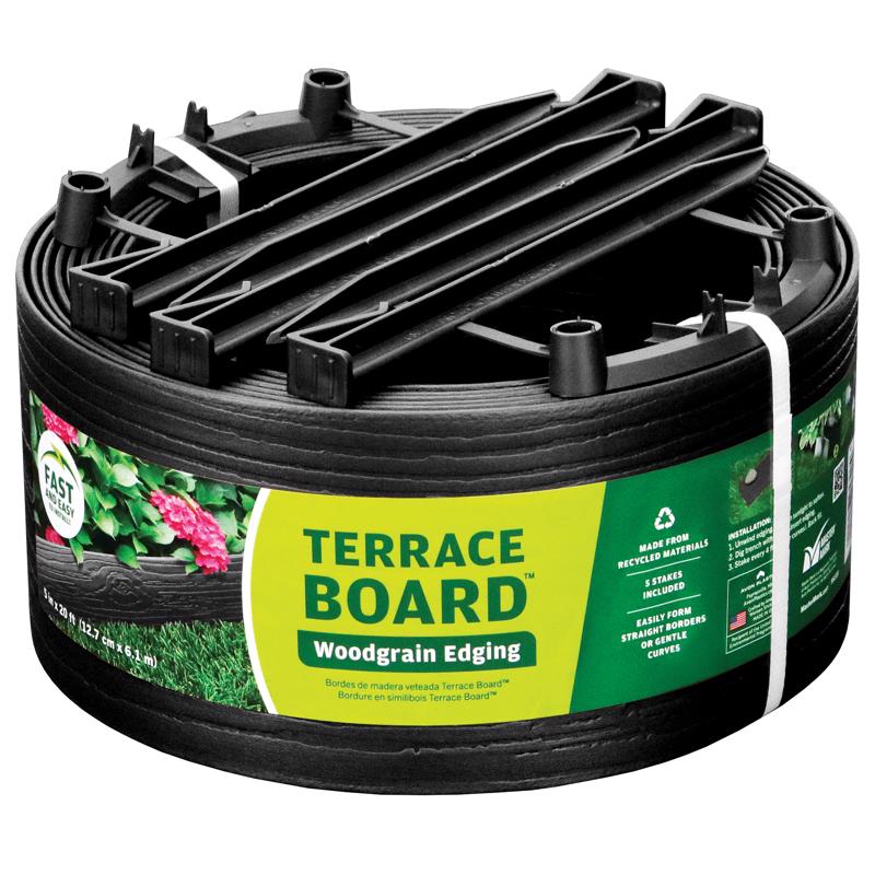 Master Mark Master Gardener 20 ft. L x 5 in. H Plastic Black Lawn Edging